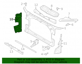 Right radiator deflector Audi A7 16-18 S-line, 3.0