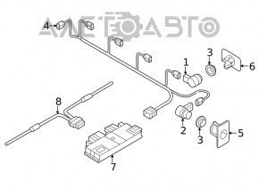Audi Q7 16-19 Rear Bumper Wiring