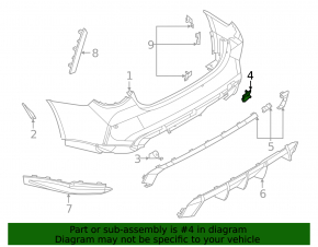 BMW 4 Series G22 G26 21-25 M4 Rear Bumper Tow Hook Cover & Trim