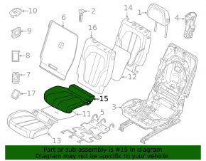 BMW X7 G07 19-22 leather, black, 2nd row seat upholstery, right lower