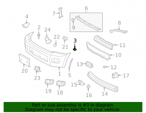 Front bumper mount left Lexus RX300 98-03