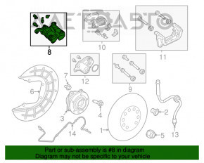 Rear left caliper assembly for Jeep Renegade 15-23, broken connector