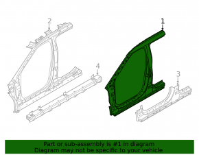 Kia EV6 22-24 right center body pillar