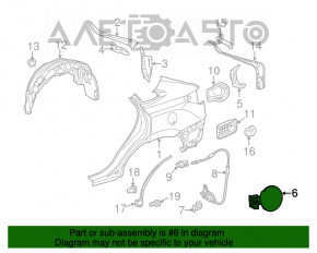 Lexus RX350 RX450h 10-15 Fuel Filler Door