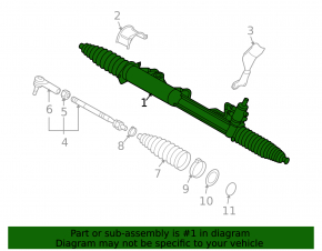 Steering rack Audi Q7 4L 10-15 shells on the shaft