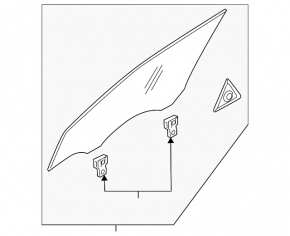 Front right door glass for Kia Sportage 17-22