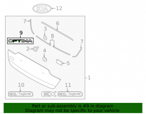 OPTIMA emblem trunk lid Kia Optima 11-16