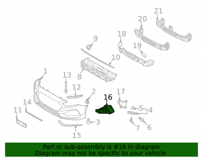 Left fog light frame Hyundai Sonata 18-19 for LED Sport
