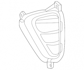 Air duct frame in bumper right Kia Optima 16-18 Sport, under PTF