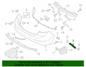 Rear bumper mount right Hyundai Elantra AD 17-18 prerest