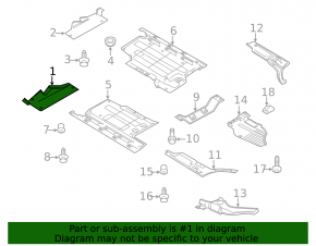 Front right underbody protection Audi Q5 8R 09-17