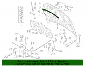 Hood Seal Audi A3 8V 15-20