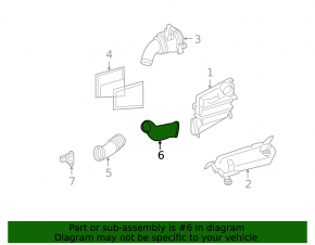 Right intake air duct Mercedes X164 GL 07-12 320/350d