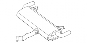 Muffler rear part with barrel Mercedes GLC 300/350e/43 16-22 rusty