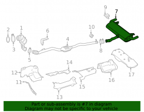 Muffler rear part with barrel Mercedes GLC 300/350e/43 16-22 rusty