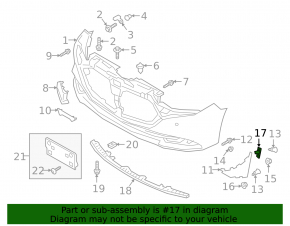 Front bumper air duct mount right Mazda 3 19-26 4d