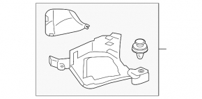 Front pillar trim left lower Mazda 3 14-18 BM black