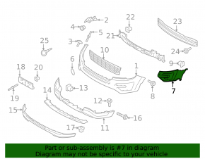 Front left fog light frame for Ford Explorer 16-17 rest.