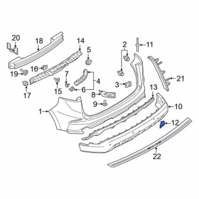 Ford Edge 19- Rear Bumper Tow Hook Cap