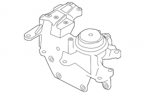 Engine mount left Nissan Rogue 14-20 without brackets TENACITY