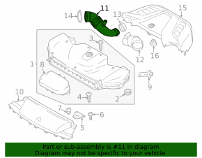 Air duct right BMW X5 F15 14-18 4.4T