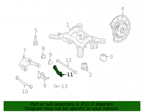 Rear left transverse control arm Mercedes X164 GL W164 ML