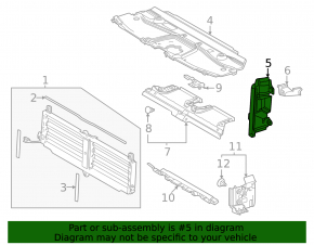 Left radiator deflector for Toyota Land Cruiser 24-26