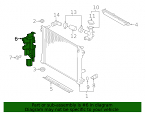 Left radiator deflector for Toyota RAV4 Prime 2021-2024