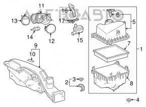 Air duct for Lexus ES250 20-21 manifold