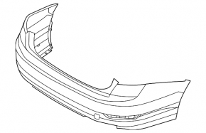 Bare rear bumper VW Jetta 19- GLI