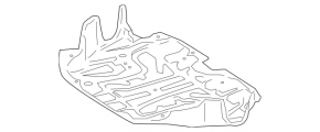 Central engine guard for Mercedes W221