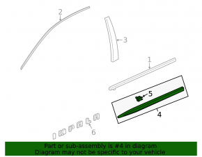 Door trim lower front right Chevrolet Impala 14-20