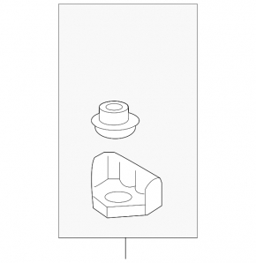 Upper left radiator mount for Kia Sportage 17-22 (rubber + metal)