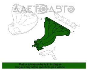 Exhaust manifold Kia Soul 14-19 2.0