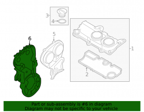 Volvo V90 17-22 usa T5 2.0T engine front cover broken mount
