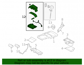 Gearshifter cover Subaru Outback 10-14