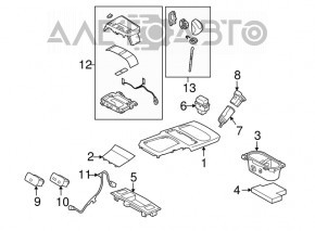 Gearshifter cover Subaru Outback 10-14