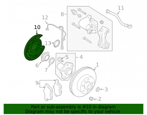 Rear right brake disc cover Nissan 350z for R18