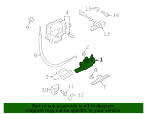 Audi A7 19-25 trunk lid lock