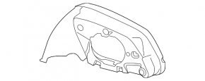 Right mirror housing for BMW 4 F32/33/36 14-20 under BSM