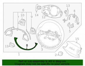 Kia Niro 2023-2024 steering wheel trim, chrome, black leather, scratches