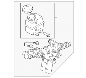 Brake master cylinder with reservoir Kia Optima 11-13 hybrid