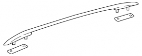 Roof rail left VW Tiguan 18-24 black