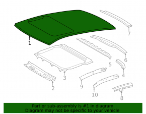 Metal roof for Toyota Avalon 13-18 with sunroof