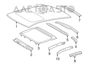 Metal roof for Toyota Avalon 13-18 with sunroof