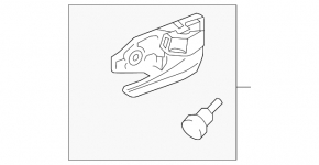 Toyota Avalon 13-18 chrome inner front right door handle