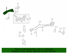 Plug outer handle rear left Lexus RX350 RX450h 10-15 broken guide