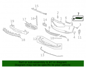 Front right bumper-headlight mount Acura MDX 22-26