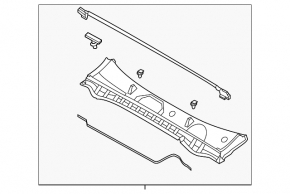 Kia K5 2021-2024 GT plastic windshield wiper grille