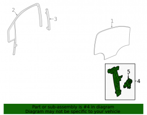 Window lifter with motor front right Buick Encore 13-19